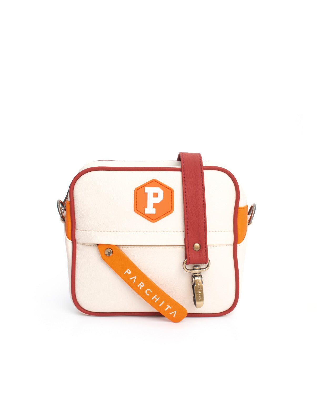 Bandolera Panal Ivory Mandarina