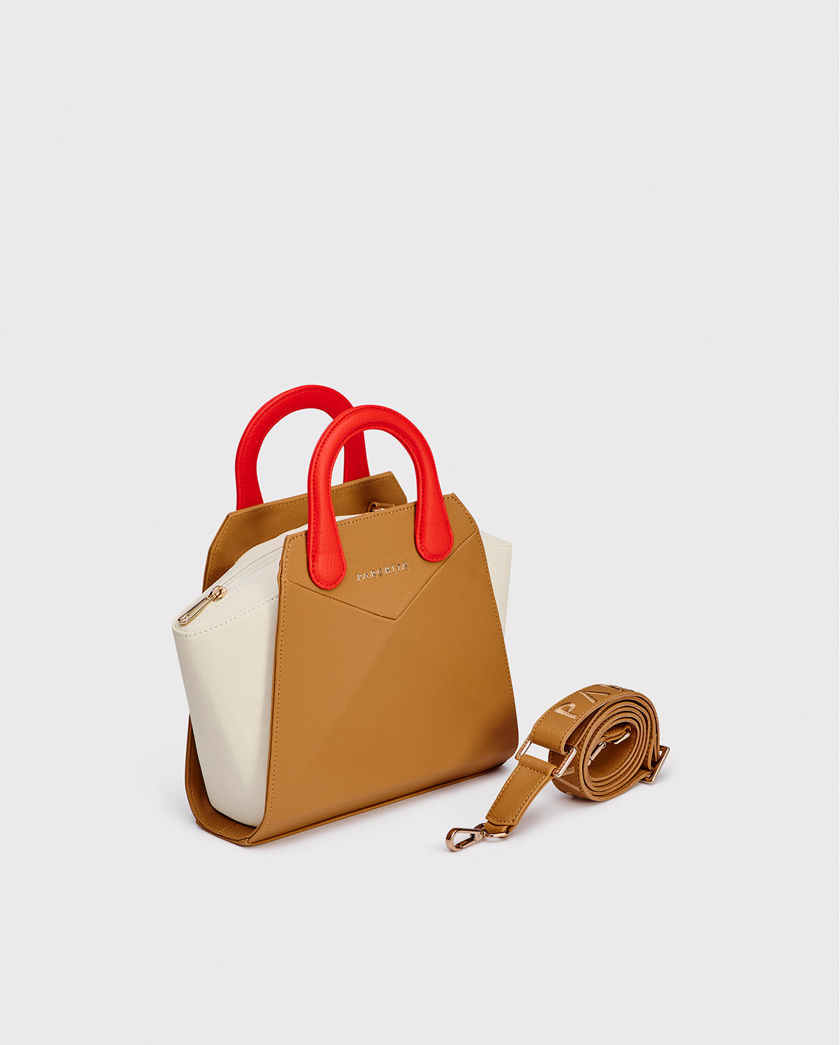 Croma Camel Red Handbag