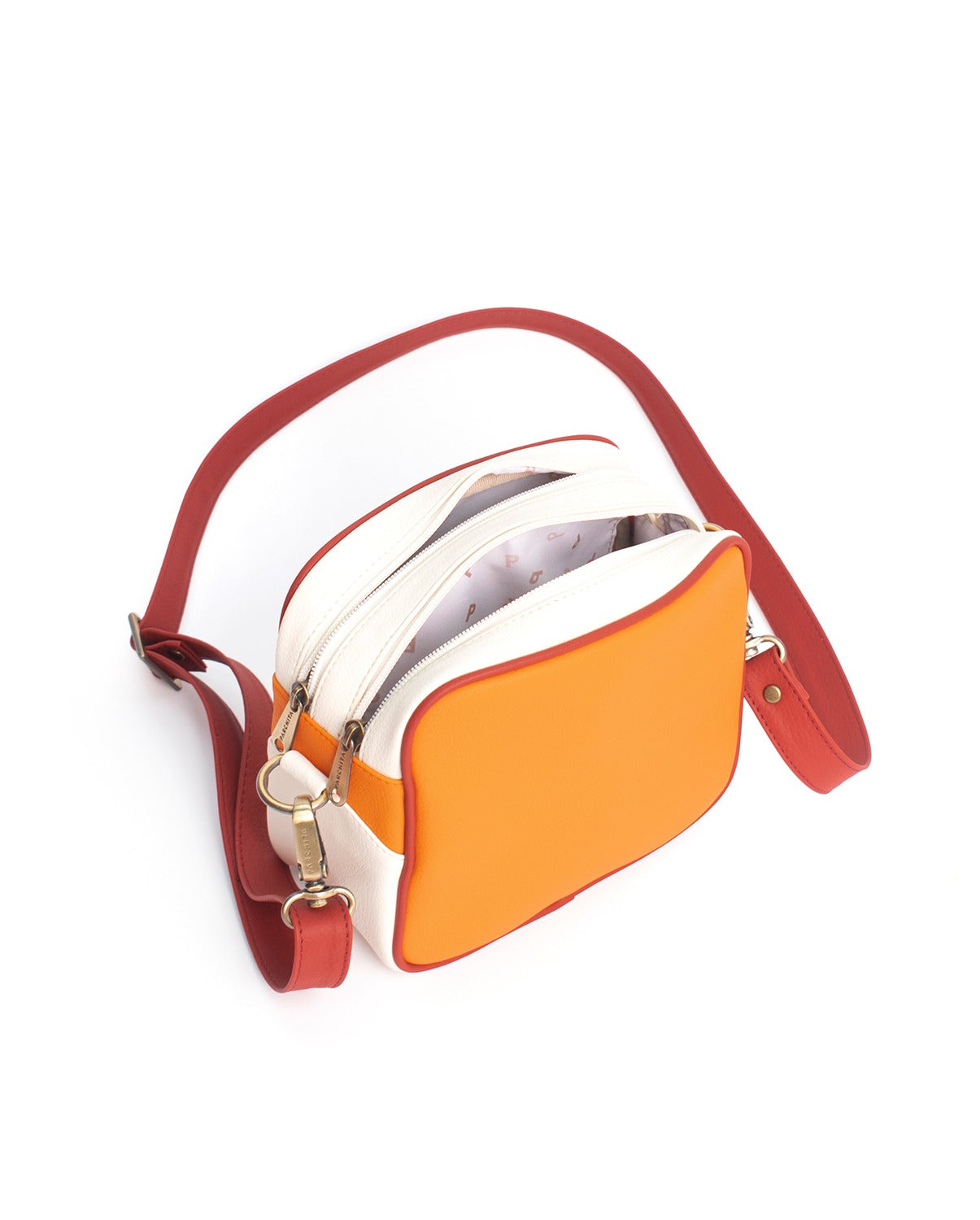 Bandolera Panal Ivory Mandarina