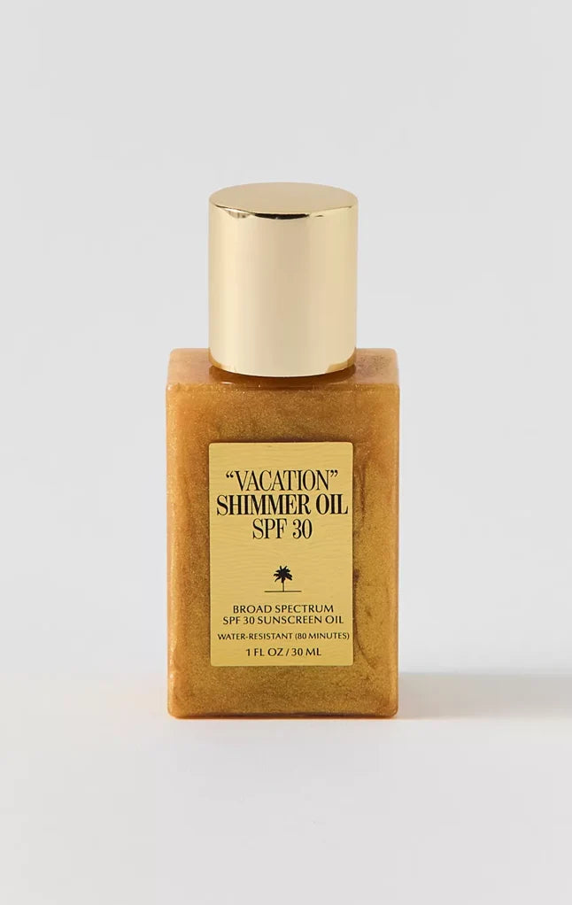 Vacation Shimmer Oil SPF 30 Sunscreen Body Oil - Travel-size suncare body oil