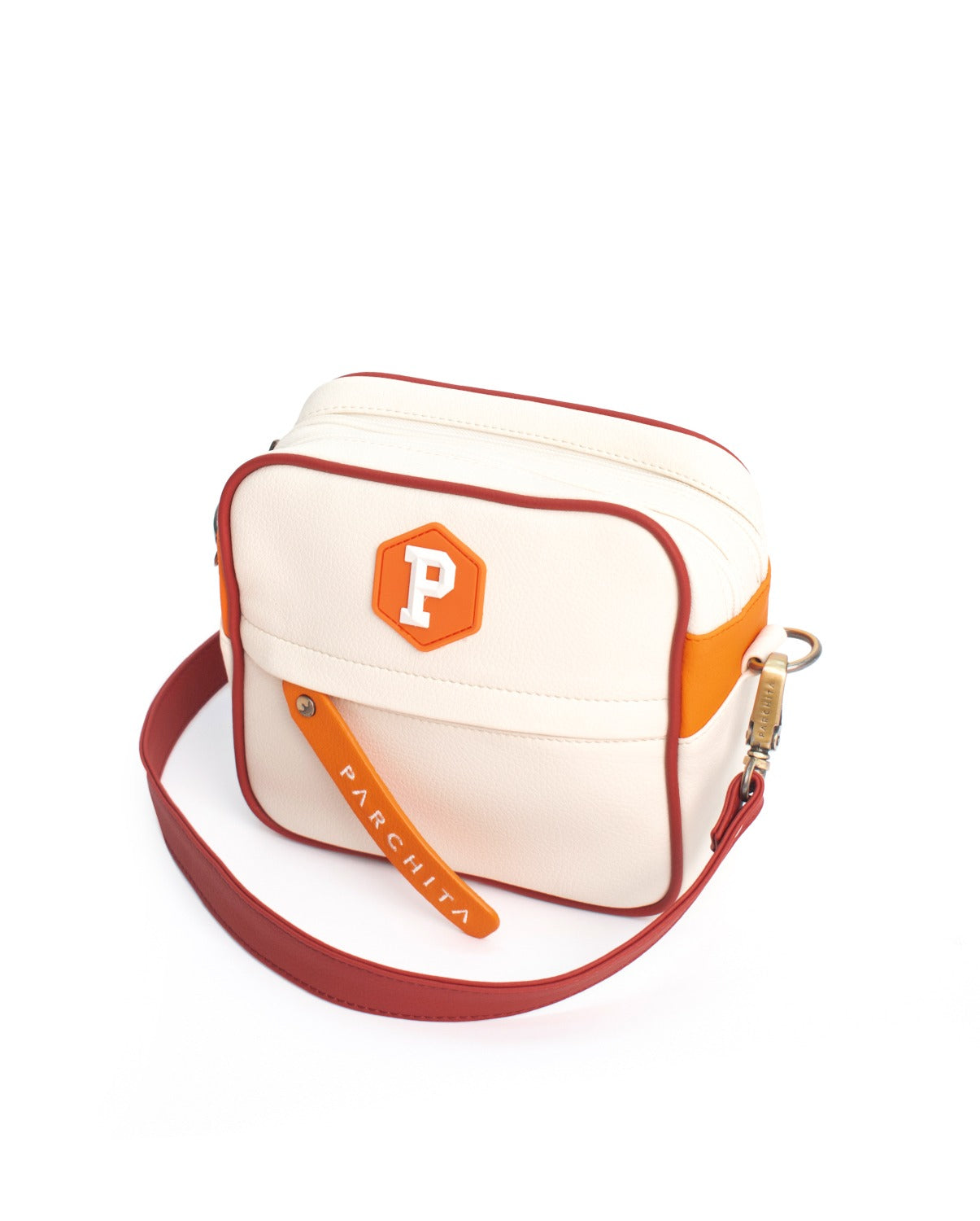Bandolera Panal Ivory Mandarina