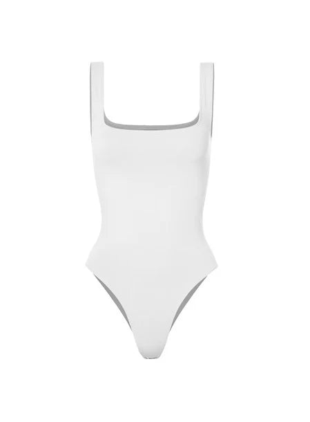 Plain Square Neck Tank Bodysuit