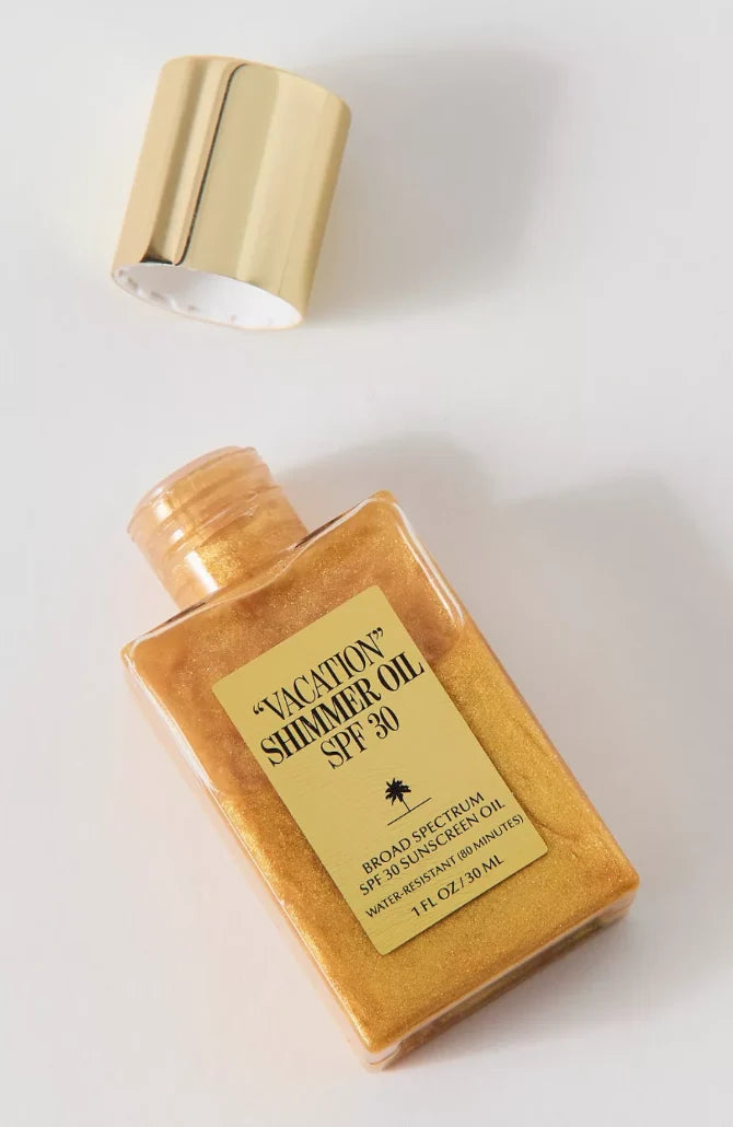 Vacation Shimmer Oil SPF 30 Sunscreen Body Oil - Travel-size suncare body oil