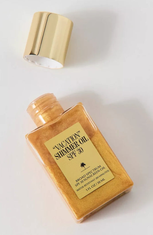 Vacation Shimmer Oil SPF 30 Sunscreen Body Oil - Travel-size suncare body oil