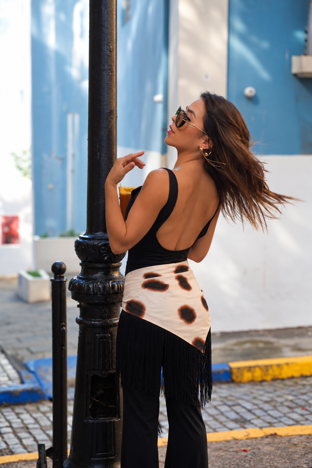 Polka Dot Fringe Sarong
