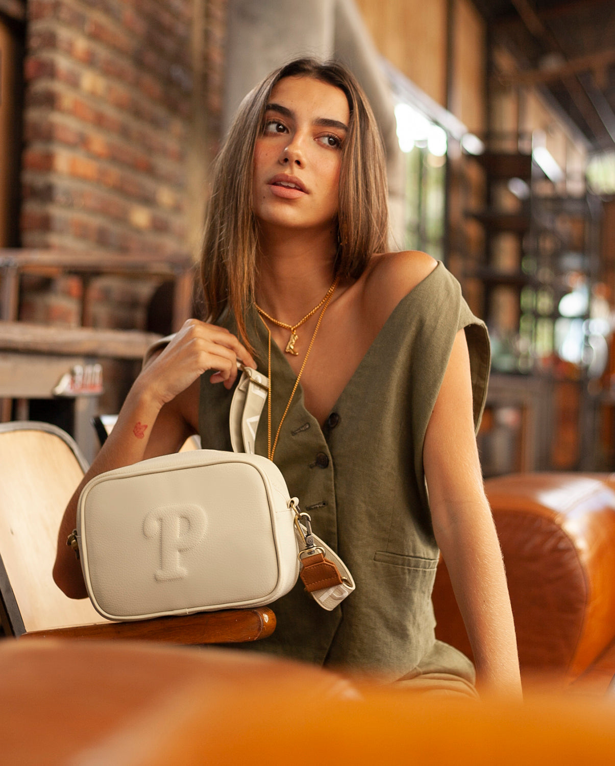 Bandolera Luchi Beige