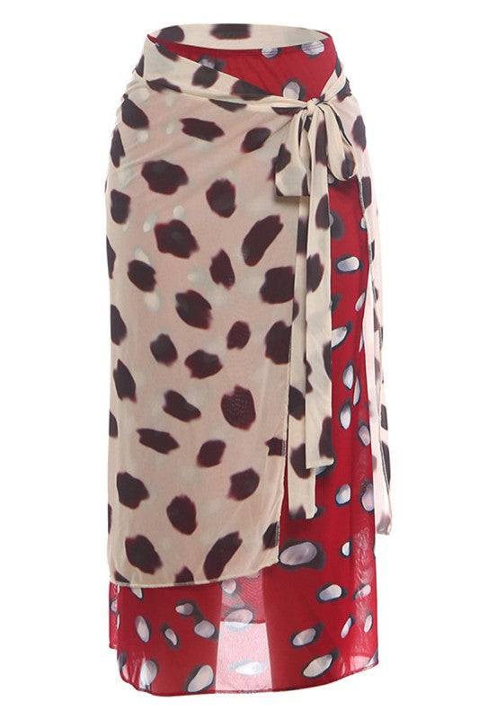 Midi skirt polka dot