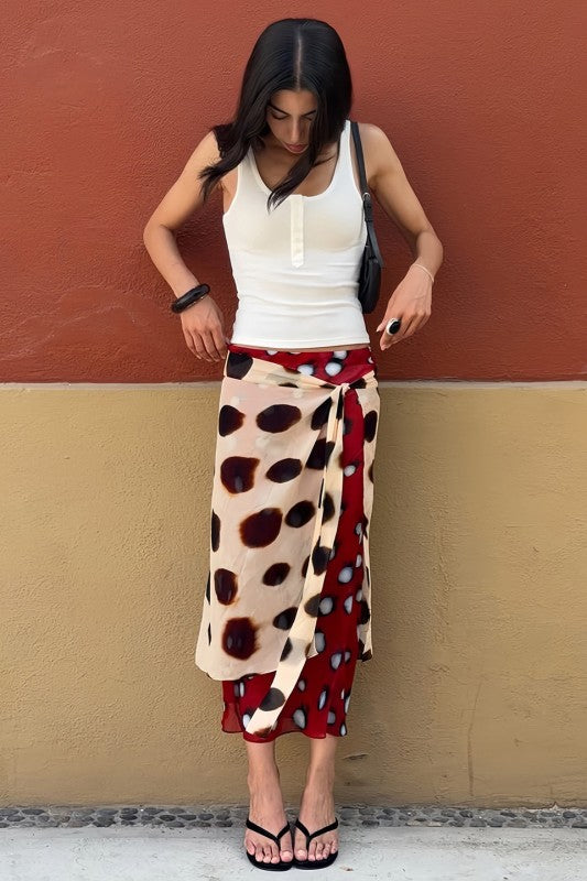 Midi skirt polka dot