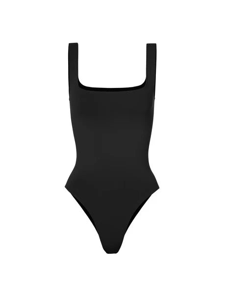 Plain Square Neck Tank Bodysuit