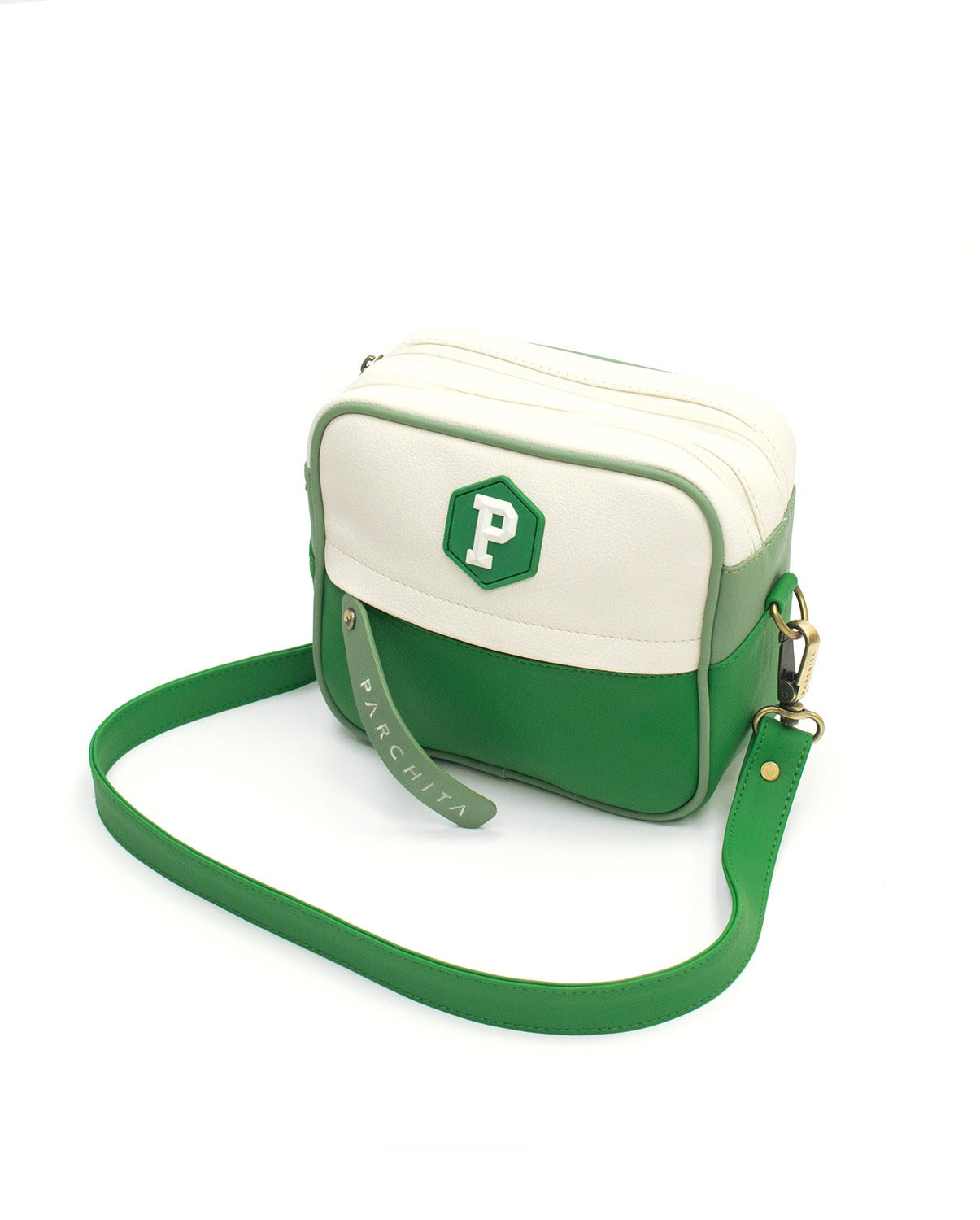 Bandolera Panal Ivory Verde