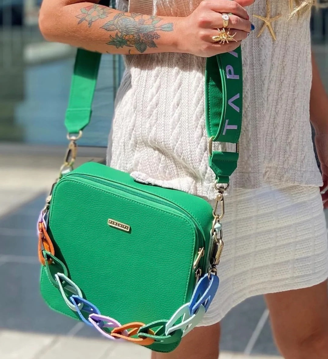 Flora Green Handbag